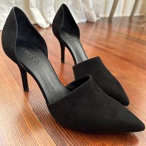 Vince Black Suede D’Orsey Pumps Size 9.5